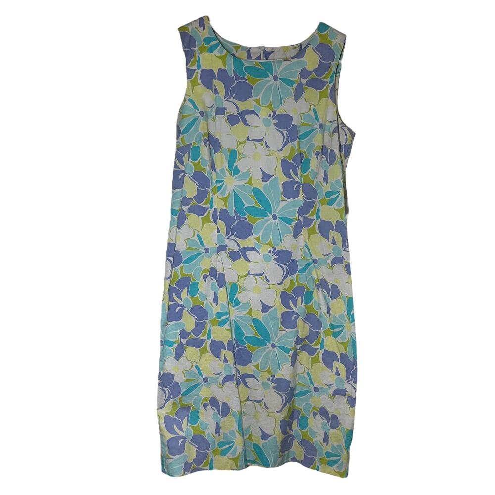 Real Comfort By Chadwicks Dress Womens 6 Pastel Floral Sheath Summer Sleeveless